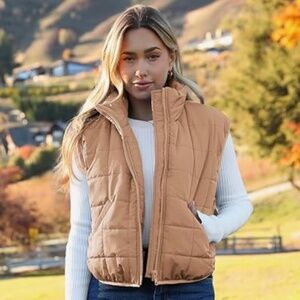 Khaki Puffer Vest